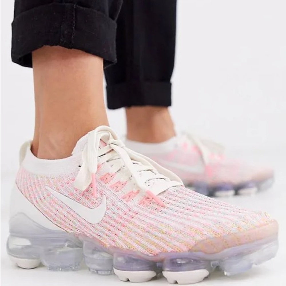 Nike Air Vapormax Flyknit 3 Phantom Pink White Aj6910-008 Womens Size 6.5
